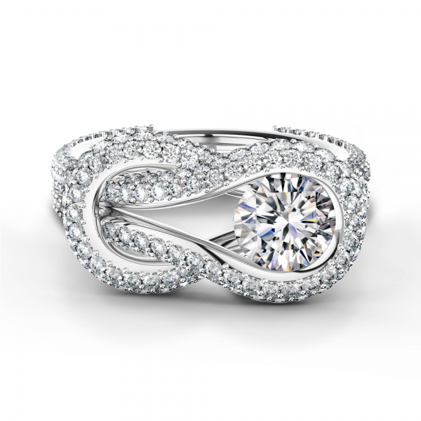 Solitaire Pavè Ring