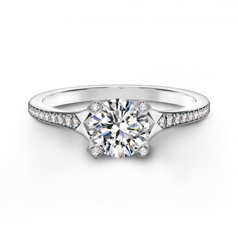 Pavè Solitaire Ring